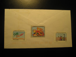 VIRGIN ISLANDS Poster Stamp TB Vignette MISTLETOE 1996 To Anderson Cancel Cover USA + 2 Other Label Tuberculose - Autres & Non Classés