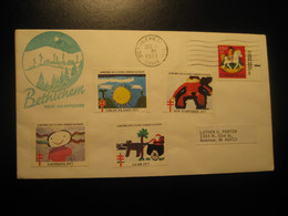 VIRGIN ISLANDS 1977 Poster Stamp TB Vignette BETHLEHEM 1978 Cancel Cover USA + 3 Other Label Tuberculose - Otros & Sin Clasificación