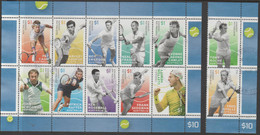 AUSTRALIA - USED 2016 $12 Legends Of Tennis Set Of 12 As Issued - Used Stamps