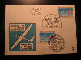 DAMULS Faschina Austragungsort WIEN 1989 Parachuting Skidiving Parachutisme Parachute FDC Cancel Cover AUSTRIA - Fallschirmspringen