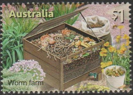 AUSTRALIA - USED 2019 $1.00 Stamp Collecting Month: In The Garden - Worm Farm - Used Stamps