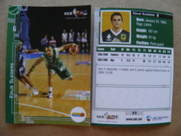 Basketball Card Latvia Seb Bbl Baltic League Valmiera Player Slesers - Altri & Non Classificati