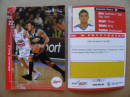 Basketball Card Latvia Seb Bbl Baltic League Barons Riga Team Player Skele - Autres & Non Classés