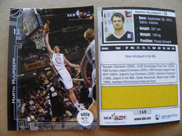 Basketball Card Estonia Seb Bbl Baltic League Rock Tallinn Team Player Muursepp - Sonstige & Ohne Zuordnung