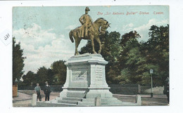 Postcard  Devon Exeter Sir Redvers Buller Statue Posted Uffculme Small Steel Cds  1907 - Exeter