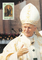 MALAWI - POSTCARD POPE JOHN PAUL II BLANTYRE 1989 / ZC7 - Malawi (1964-...)