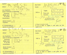 1987 RARE Bloc De 2 Taxes Sur Appareils Automatiques ( Billard+ Baby-foot) 1986 Et 1987 / Bar Foltête à Gray 70 - Cartas & Documentos