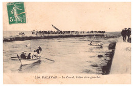 N°95385 -cpa Palavas Les Flots -le Canal, Jetée Rive Gauche- - Palavas Les Flots