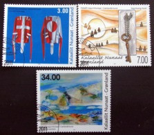 Greenland   2011   Kunst   Minr,590-92  ( Lot G 2496 ) - Usados