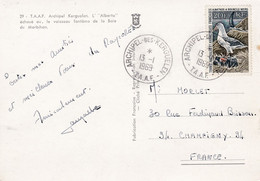 N° 24 ( Yvert ) 20F Albatros S / CP T.P. Ob Archipel Des Kerguelen 13 I 1969 Pour Champigny France - Storia Postale