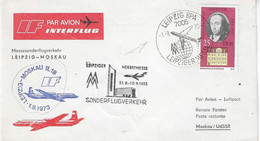 LEIPZIG-MOSKAU 31-8,10,9,1973 - Covers & Documents