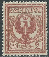 1901 REGNO AQUILA 2 CENT MNH ** - I34-5 - Mint/hinged