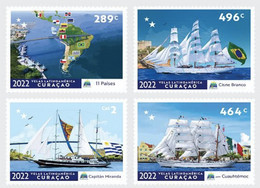 CURACAO 2022 VELAS SAILING SHIPS SCHEPEN POSTFRIS MNH ** - Curacao, Netherlands Antilles, Aruba