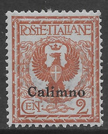 Italia Italy 1912 Colonie Egeo Calino Floreale C2 Sa N.1 Nuovo MH * - Ägäis (Calino)