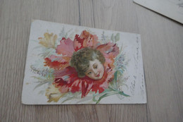 CPA Surréalisme Enfant Fleurs Avant 1906 - Sonstige & Ohne Zuordnung