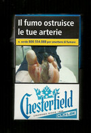 Tabacco Pacchetto Di Sigarette Italia - Chesterfield Blue N.10 Da 20 Pezzi ( Vuoto ) - Estuches Para Cigarrillos (vacios)