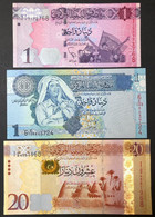 Libia Libya 1 + 1 + 20 Dinars Fds Unc   LOTTO 3988 - Libya