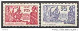 Détail De La Série Exposition Internationale De New York * Guyane N° 150 Et 151 - 1939 Exposition Internationale De New-York