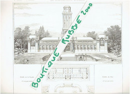 PLAN DESSIN 1899 ENGHIEN LES BAINS L ETABLISSEMENT THERMAL ARCHITECTE AUTANT - Ile-de-France