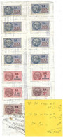 1942 Rare Affranchissement TF Timbre Fiscal DA N° 225 X 8  /  TF DA N° 214 X 2  / TF DA 1 F 20  Et  5 C X 2 / Sur Traite - Brieven En Documenten