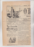 GIORNALE  "  O  BON  ZENEIZE  " ,  SATIRICO - DIALETTALE  GENOVESE.  1914 - N°  8. PIEGATO - Prime Edizioni