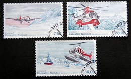 Greenland   2012  Greenland Civil Aviation History II   Minr,619-21 Helicopter   ( Lot G 2552 ) - Used Stamps