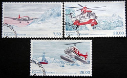 Greenland   2012  Greenland Civil Aviation History II   Minr,619-21 Helicopter   ( Lot G 2554 ) - Used Stamps