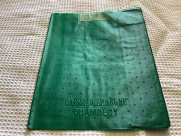 Protège Cahier En Plastique Vert Caisse D’épargne De Chambéry Banque - Protège-cahiers