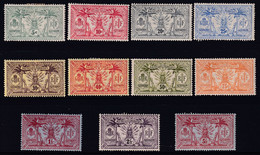 New Hebrides 1911 Sc 11-21 Mint Hinged (gum Toning) - Nuevos