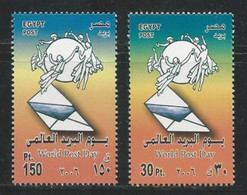 Egypt 2006 Stamp World Post Day Set 30 & 125 Piastres Stamps MNH Scott Catalog #1978-1979 - Neufs