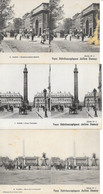 Lot De 3 Cartes: Vues Stéréoscopiques Julien Damoy, Série 1 Paris, Boulevards, Places (N° 5-7-9) - Stereoskopie