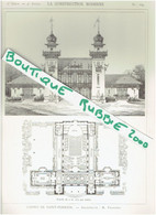 PLAN DESSIN 1898 SAINT FERREOL LE CASINO PROJET ARCHITECTE FRANCOU - Alpes - Pays-de-Savoie