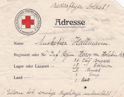 4875  128 Adresse Karte Von Vaterländischer Frauen-Hülfs-Verein Hamburg  Bedürftiger Soldat - Guerra 1914-18