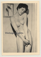 Shorthaired Brunette Nude Standing (Vintage 2nd Gen Photo ~1950s) - Unclassified