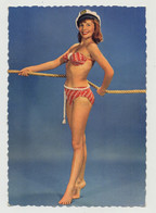 Slim Redheaded Sailor Girl W. Captain's Hat / Big Smile (Vintage Pin-Up PC 1950s) - Unclassified