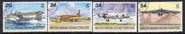 British Indian Ocean Territory BIOT 1992 Visiting Aircraft Set Of 4, Used, SG 124/7 (A) - Territorio Britannico Dell'Oceano Indiano