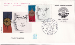 FRANCE 1982 - FDC - PhilexFrance 82 - Covers & Documents