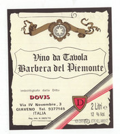 17702 " BARBERA DEL PIEMONTE-DOVIS-GIAVENO " - Other & Unclassified