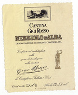 17706 " CANTINA GIGI ROSSO-NEBBIOLO D'ALBA-CASTIGLIONE FALLETTO-CN " - Other & Unclassified