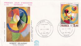 FRANCE 1976 - FDC - Robert Delaunay - Covers & Documents