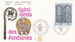 FRANCE 1976 - FDC - St. Genies Des Fontaines - Brieven En Documenten