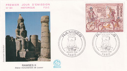 FRANCE 1976 - FDC - Ramses II - Brieven En Documenten