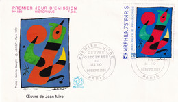 FRANCE 1974 - FDC - Joan Miro - Covers & Documents