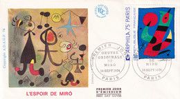 FRANCE 1974 - FDC - Miro - Covers & Documents