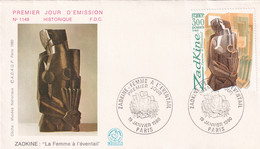 FRANCE 1980 - FDC - Zadkine - Storia Postale