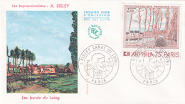 FRANCE 1974 - FDC - Les Bords Du Loing - Brieven En Documenten