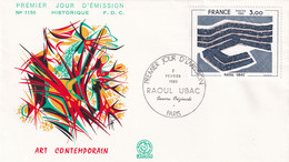 FRANCE 1980 - FDC - Art Contemporain - Brieven En Documenten