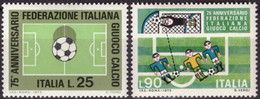 Italia, 1973, 75º Anniversario Della Fondazione Delle Federazione Italiana Gioco Calcio, Serie Completa, MNH** - 1971-80:  Nuovi