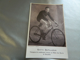 CYCLISME +ATH:PHOTO CARTE DE CYCLISME DE GASTON DUTILLEUX EN 1930-COPPIN-GOISSE ATH- VAIQUEUR DE NOMBREUSES COURSES - Cyclisme