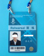 SUMMER OLYMPIC GAMES BEIJING 2008 - ORIGINAL OLYMPIC PARTICIPANT ID CARD (Pass) * China Jeux Olympiques Pekin Chine RRR - Apparel, Souvenirs & Other